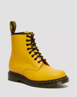 1460 Yellow Leather Lace Up Boots