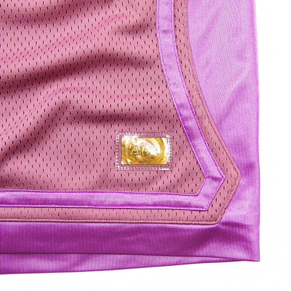 Abc 123. Satin Basketball Shorts (Mauve)