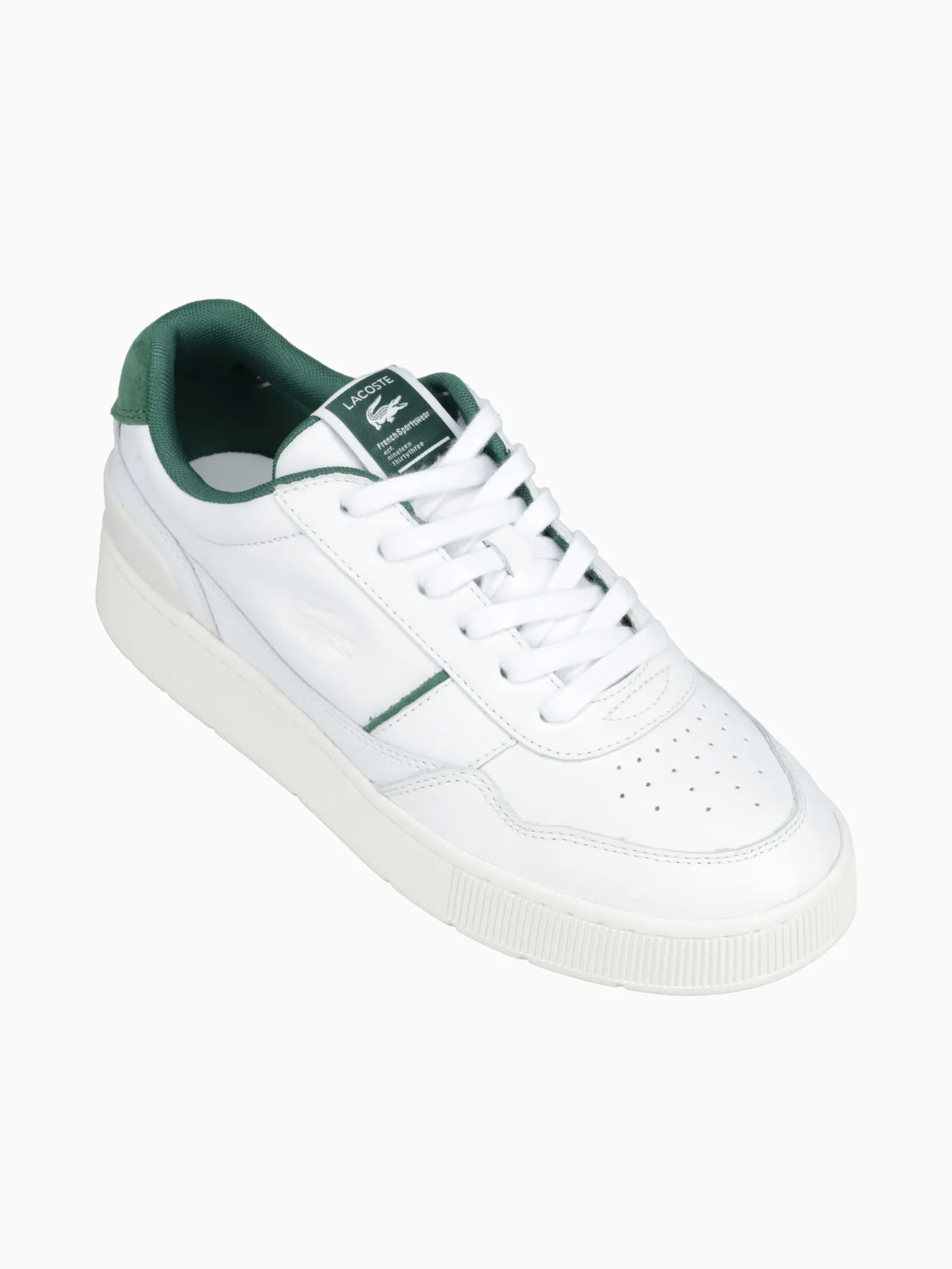 Aceclip White Green leather Suede