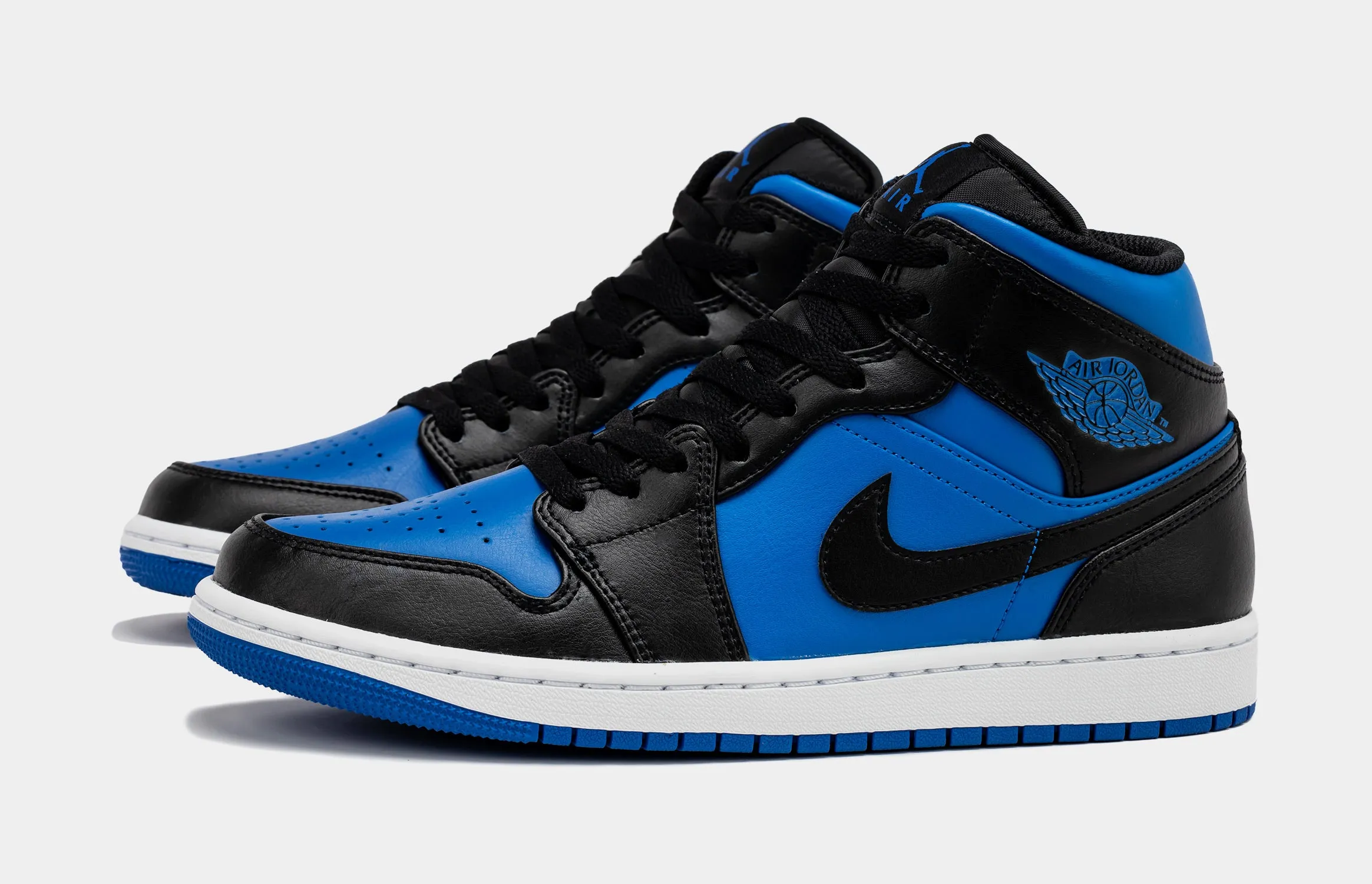 Air Jordan 1 Retro Mid Varsity Royal Mens Lifestyle Shoes (Blue/Black)