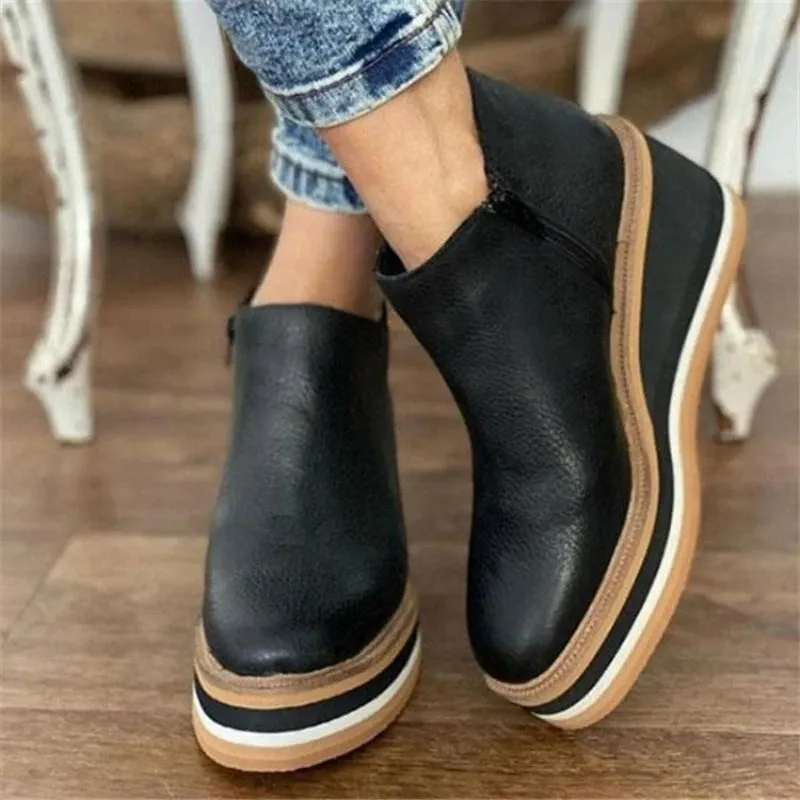 Ashore Shop Women's Boots Retro Female Ankle Boots Trend