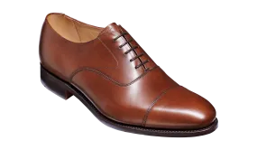 Barker Malvern toe-cap Oxford  Shoe- Dark Walnut Calf