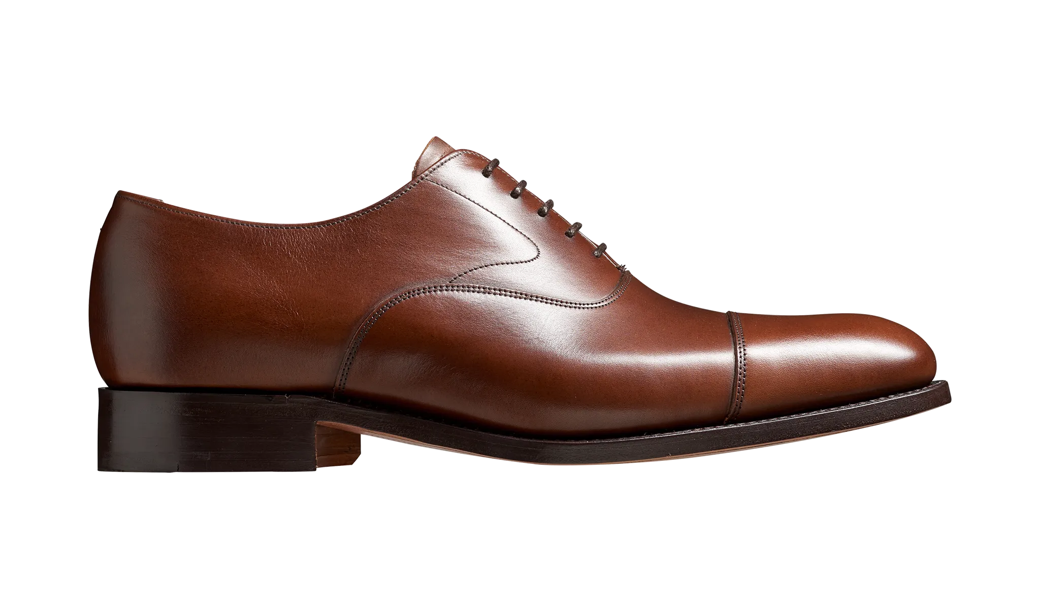 Barker Malvern toe-cap Oxford  Shoe- Dark Walnut Calf