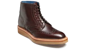 Barker Terry Brogue Boot - Chococlate Hand Painted