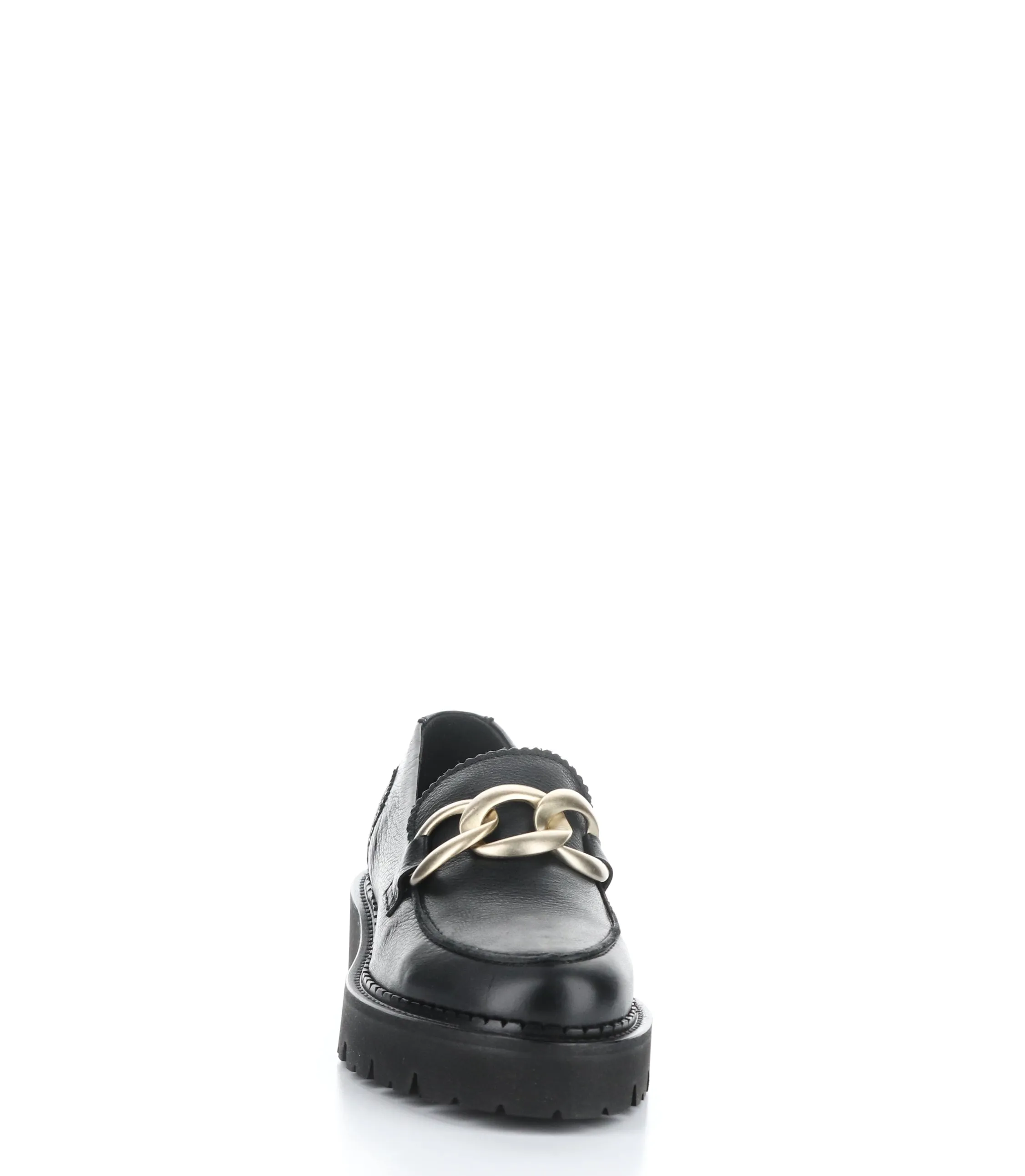 BASSE 001 Black Feel Leather Slip-on Shoes