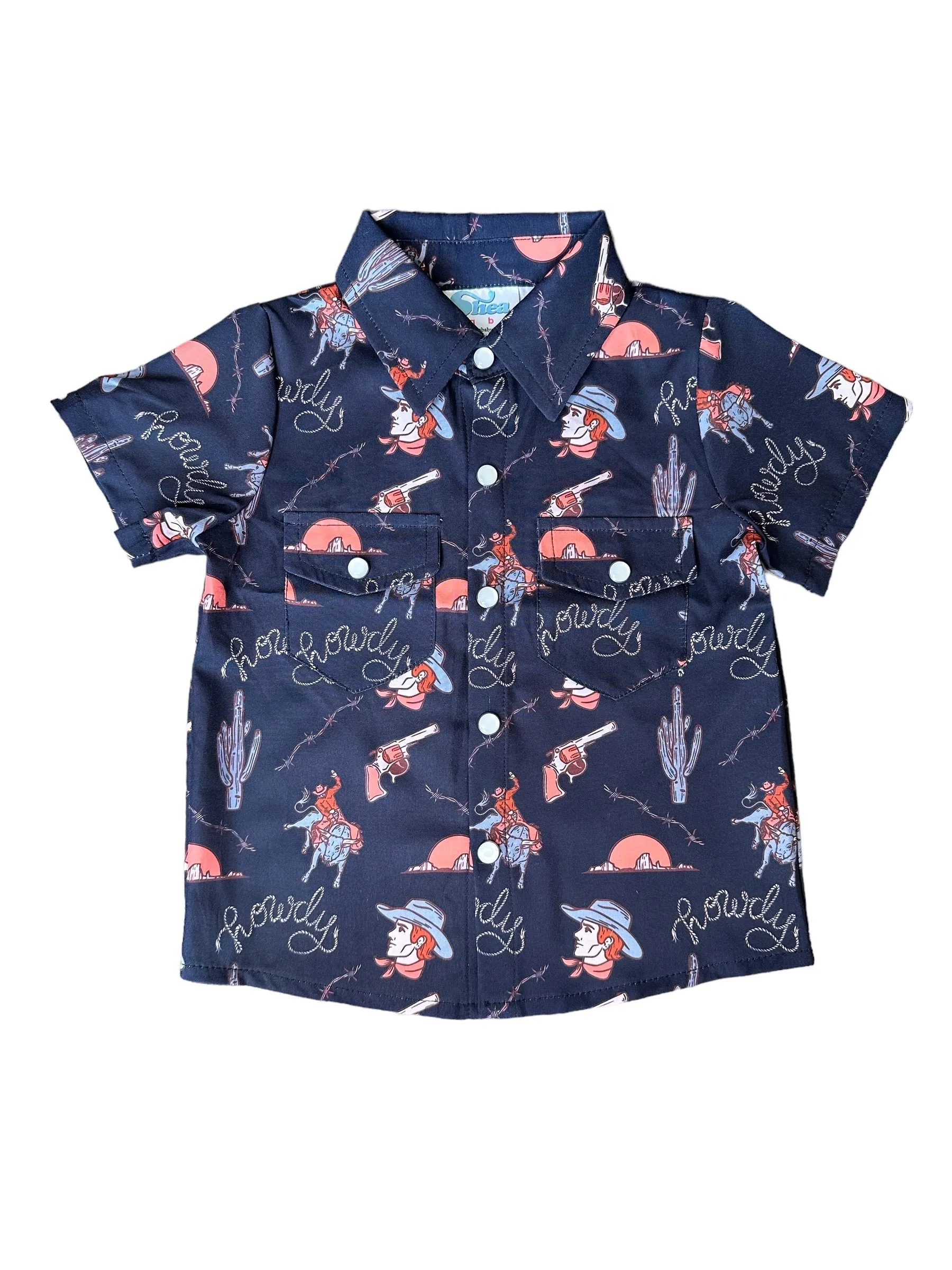 Boy's Shea Baby YeeHaw Pearl Snap Shirt