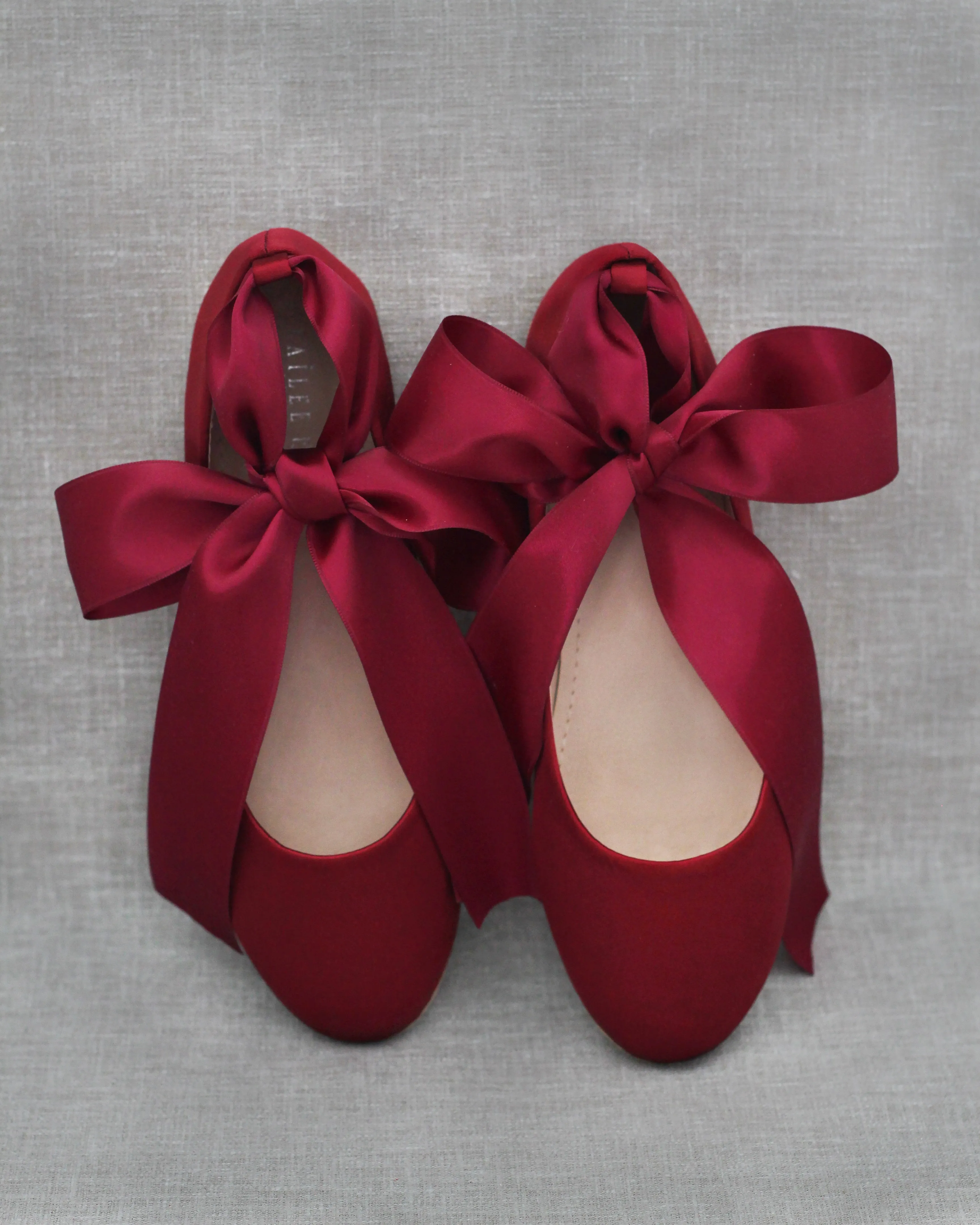 Burgundy Evening Flat Lace Up