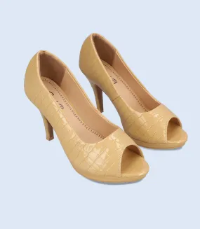 BW8223-BEIGE-Women Casual Peep Toe's