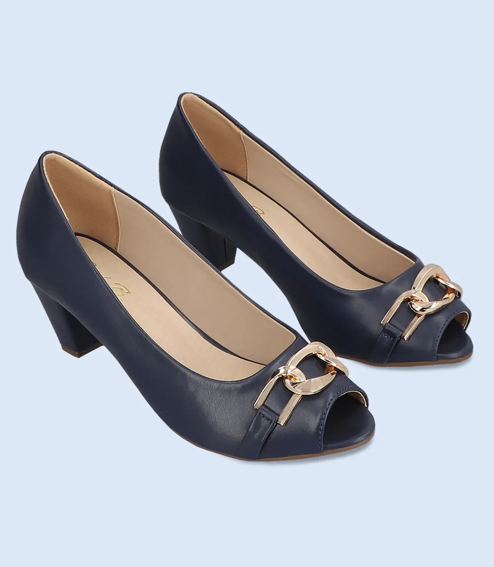 BW8340-NAVY-Women Casual Peep Toe's