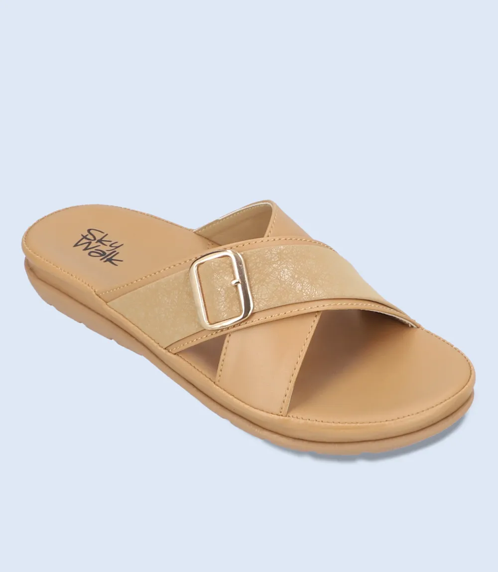 BW9256-Beige-Women Slipper