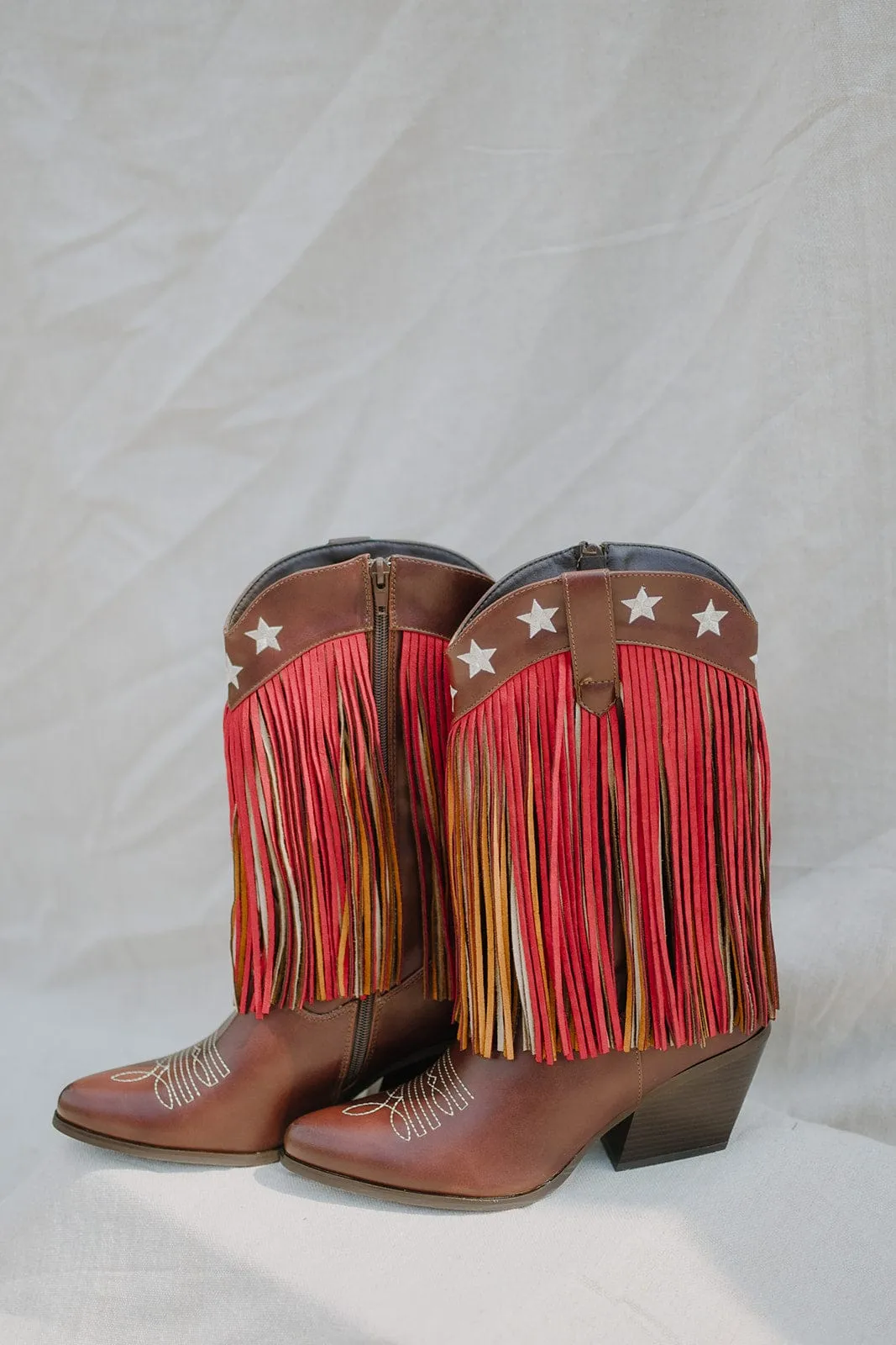 Chocolate Brown Fringe Cowgirl Boots