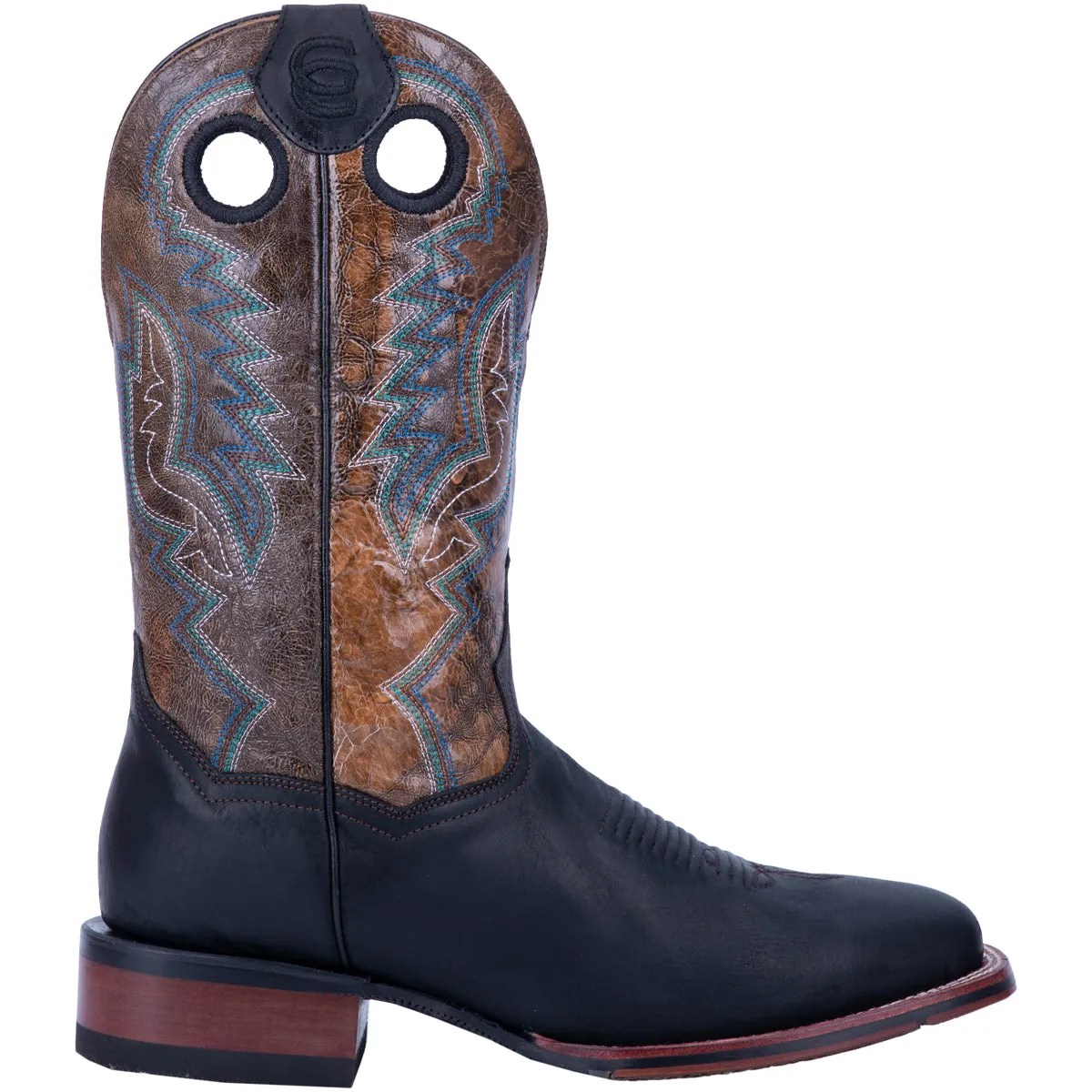 'Dan Post' Men's 11" Deuce Western Wide Square Toe - Black / Brown