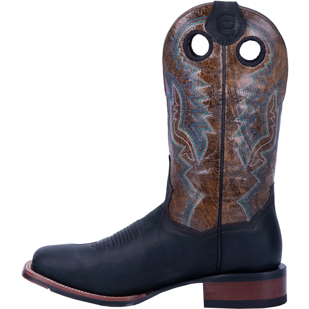 'Dan Post' Men's 11" Deuce Western Wide Square Toe - Black / Brown