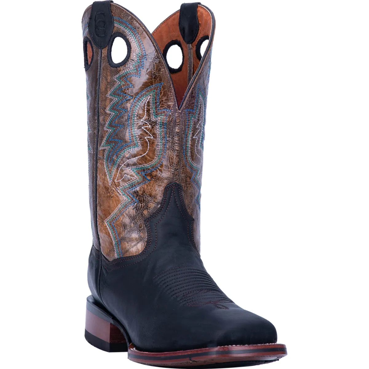 'Dan Post' Men's 11" Deuce Western Wide Square Toe - Black / Brown