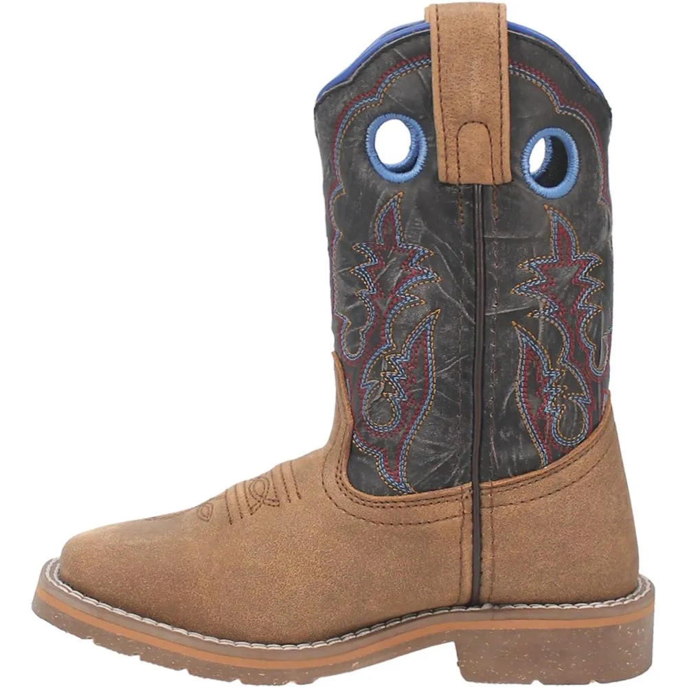 'Dan Post' Youth 10 Rye Western Square Toe - Tan (Sizes 3.5Y-6Y)