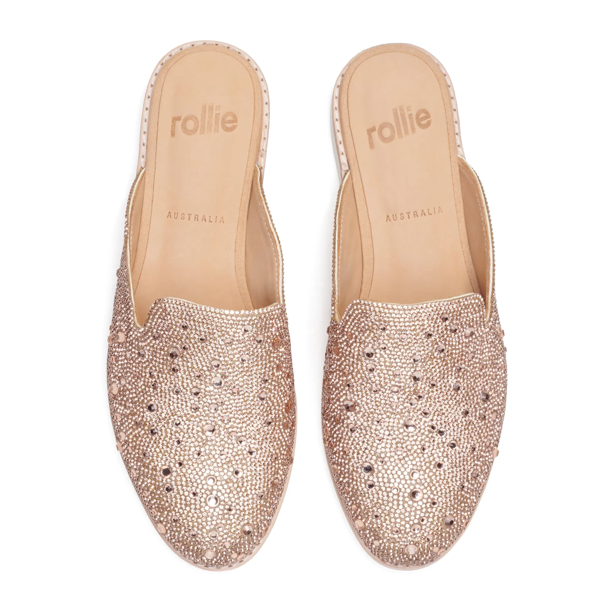 Derby Mule Rose Gold Rhinestone