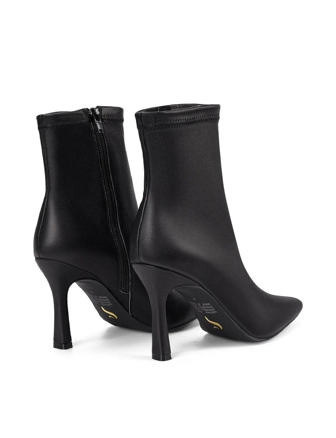 Dillon Stretch Ankle Boots - Black Stretch Leather