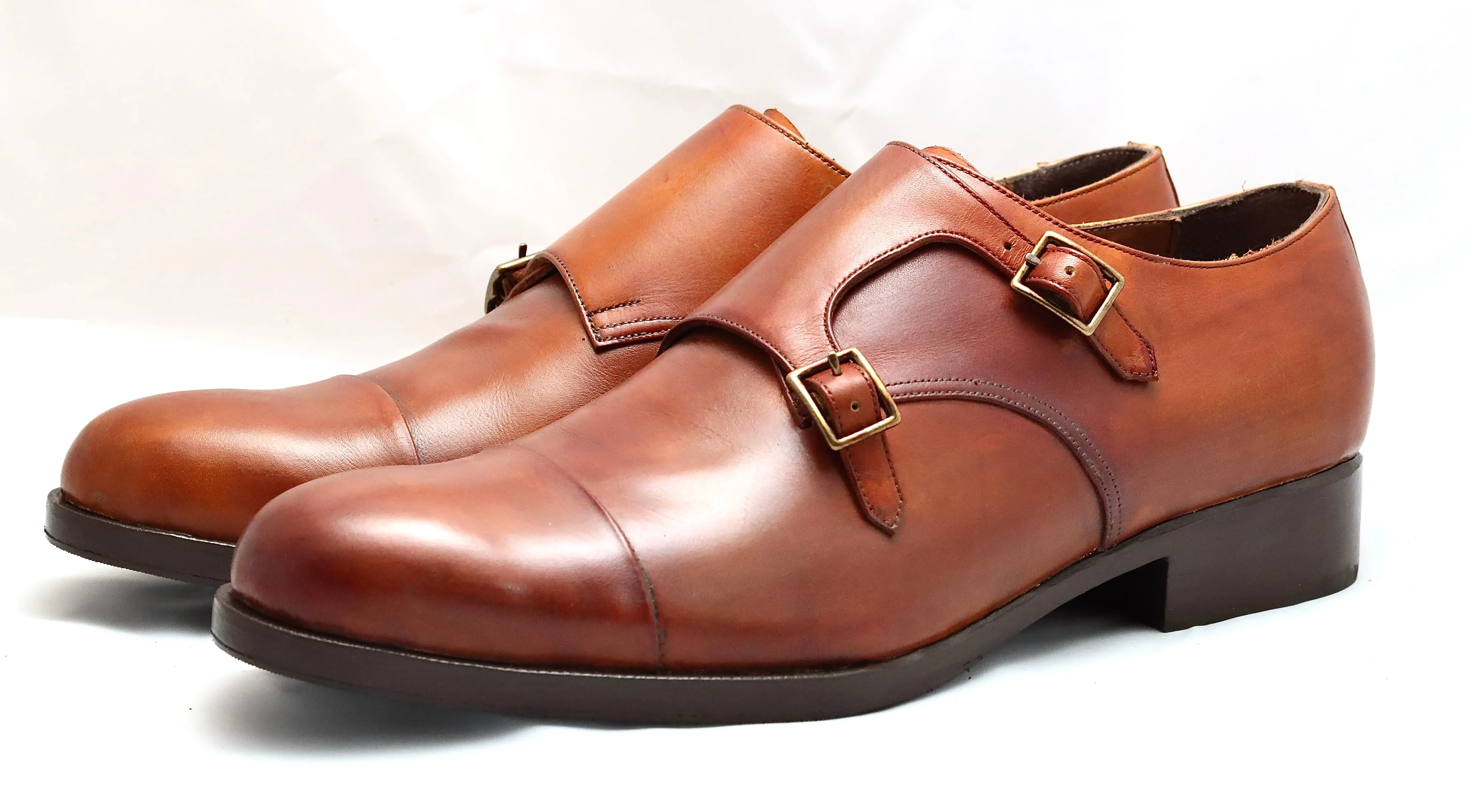 Double Monk  | antique cognac | box calf