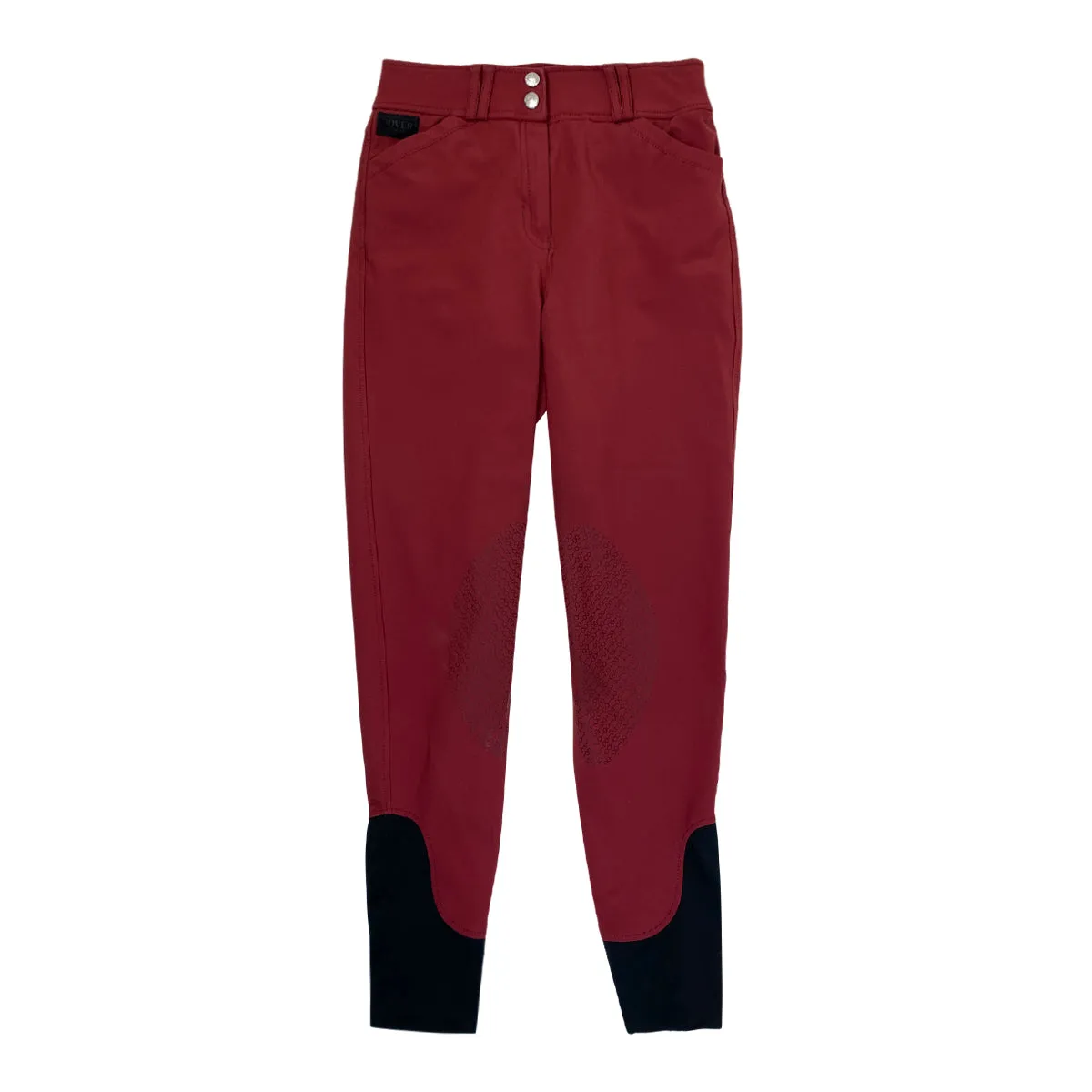 Dover Saddlery 'Wellesley' Tech Nova Knee Patch Breech in Brick Red - Women's 26