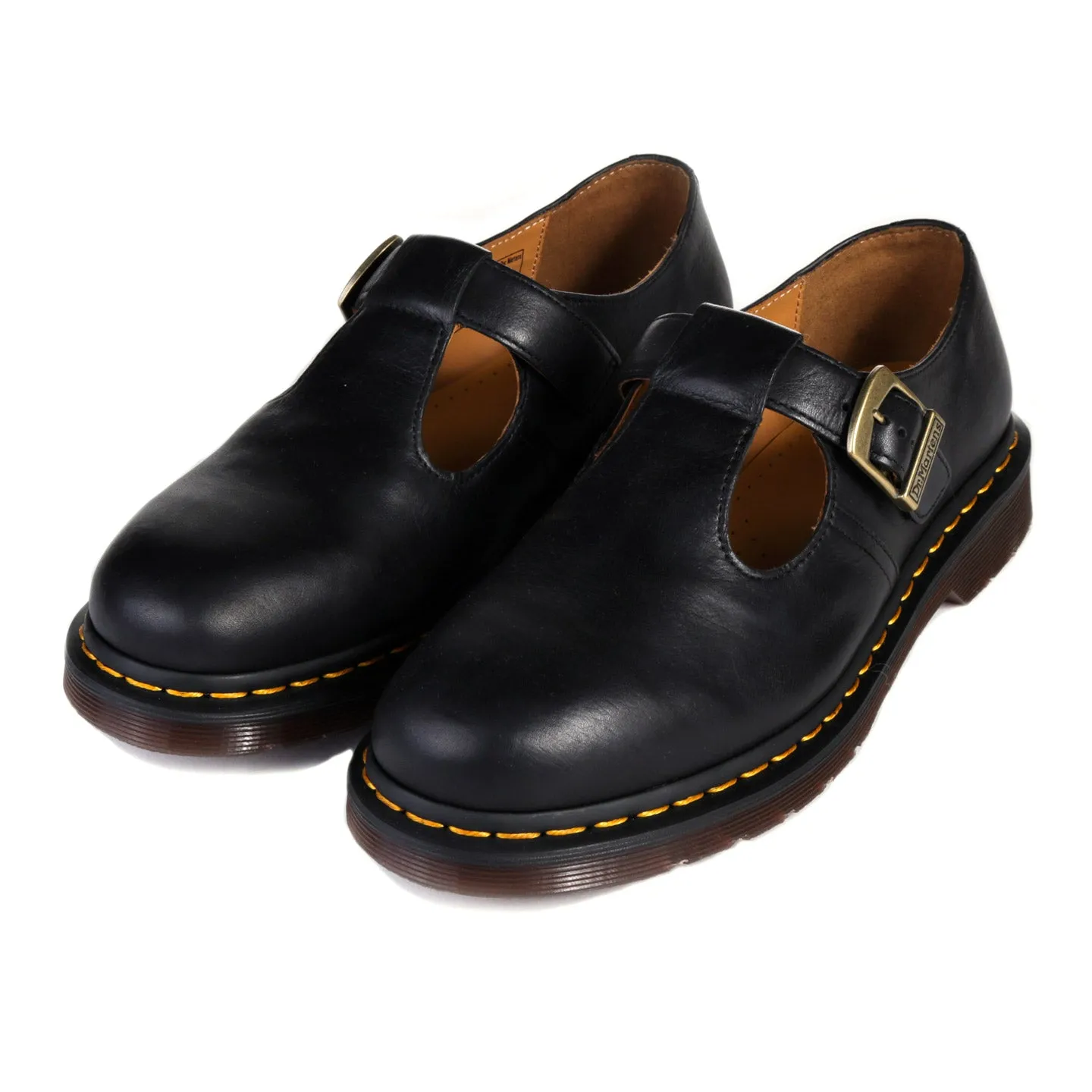 DR. MARTENS T-BAR SHOE BLACK REGENCY CALF