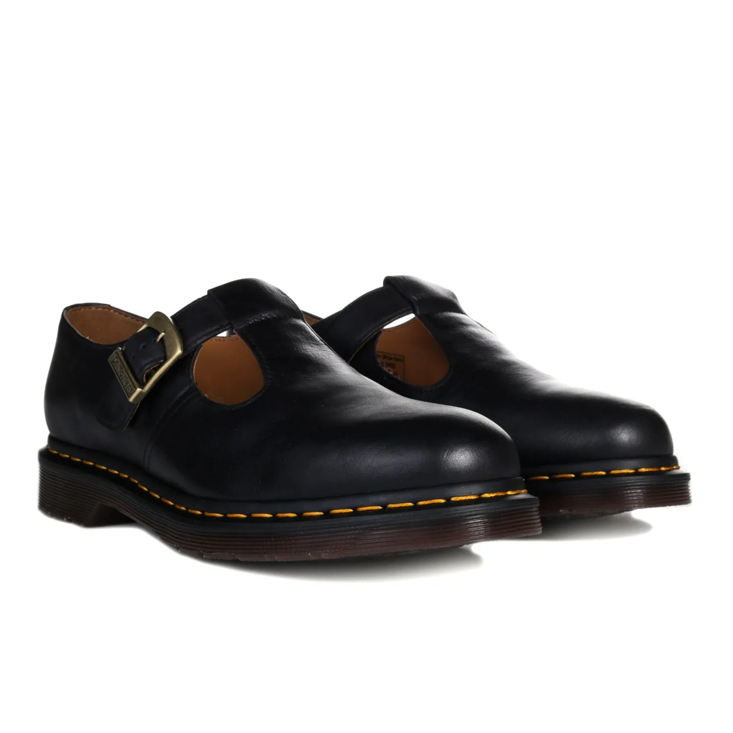 DR. MARTENS T-BAR SHOE BLACK REGENCY CALF