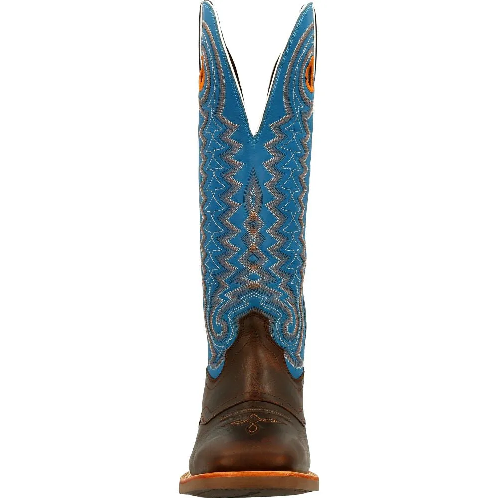 'Durango' Men's 15" Rebel Pro Western Saddle Boot - Chestnut / Brilliant Blue