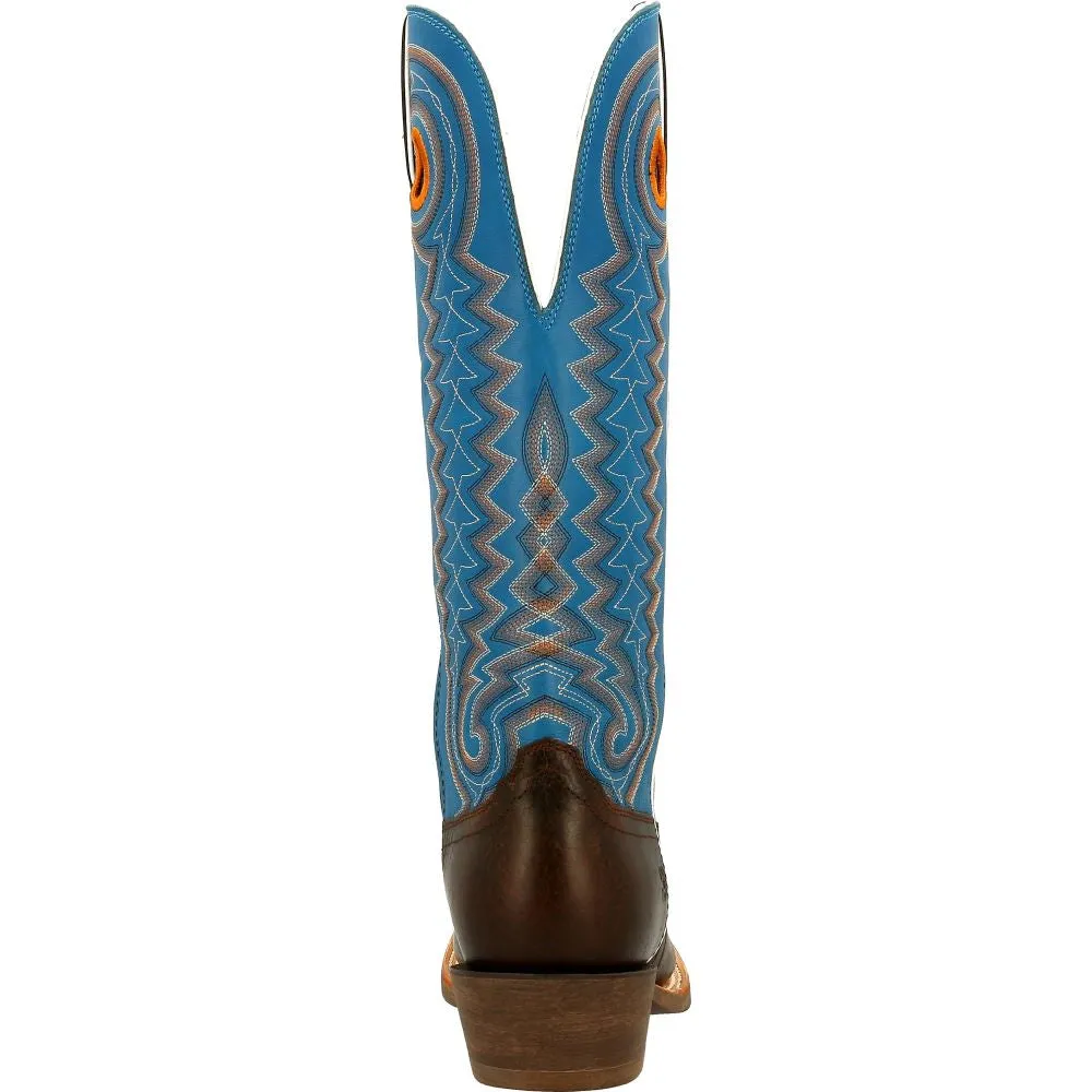 'Durango' Men's 15" Rebel Pro Western Saddle Boot - Chestnut / Brilliant Blue