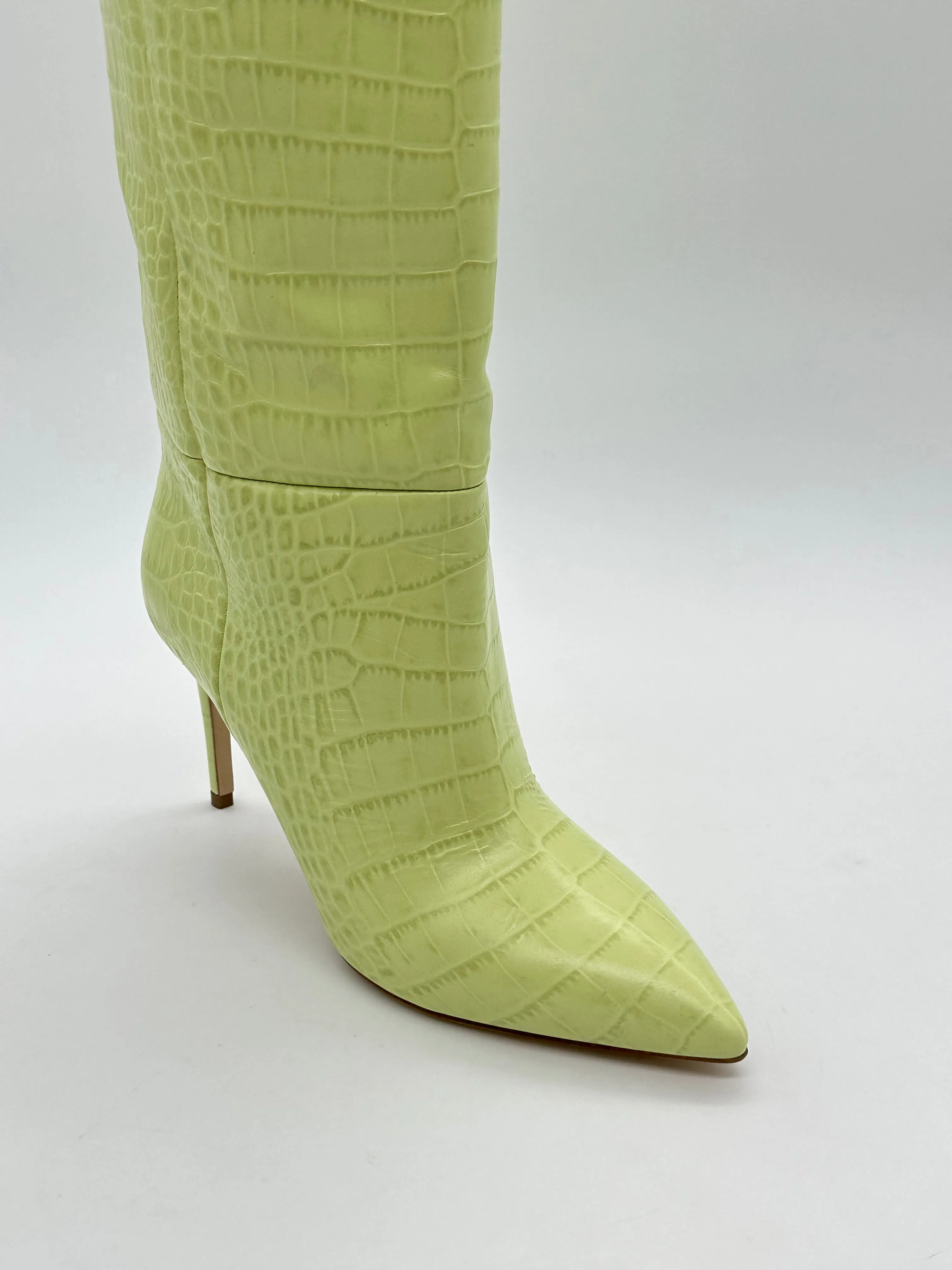 Embossed Croco Stiletto Boots