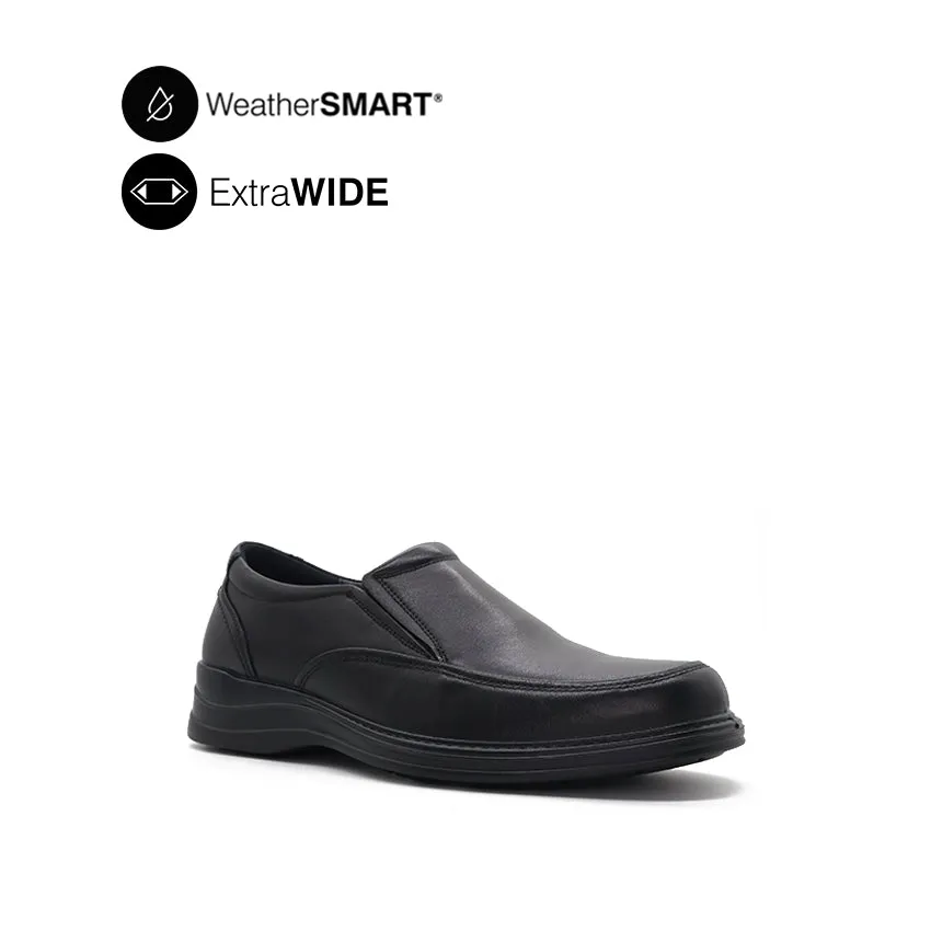 Sure! Here’s an optimized title for the e-commerce product:

Faddey Waterproof Black Leather Slip-On Shoes for Men – Stylish & Comfortable Everyday Footwear