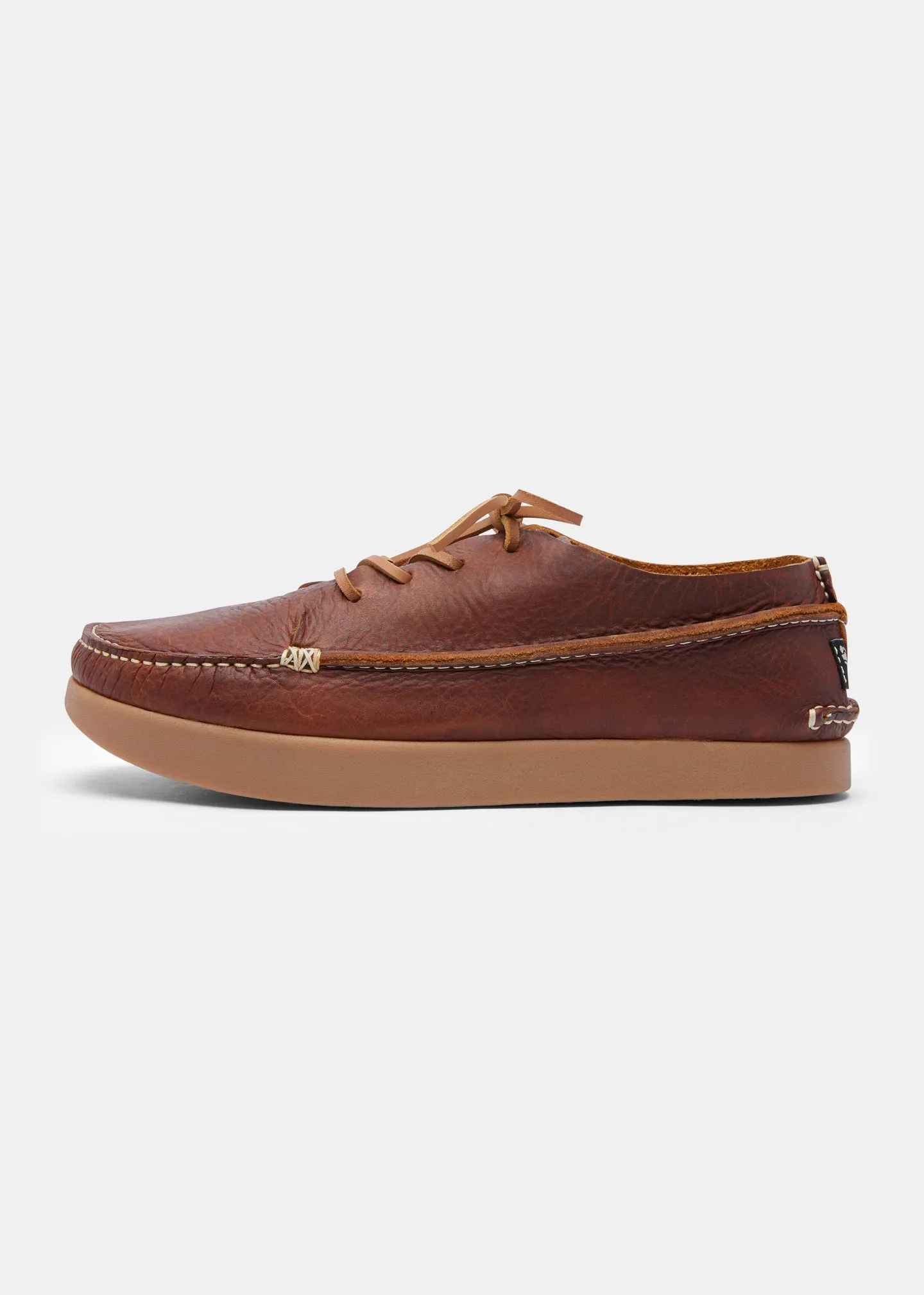 Finn II Leather Shoe On Negative Heel - Chestnut Brown