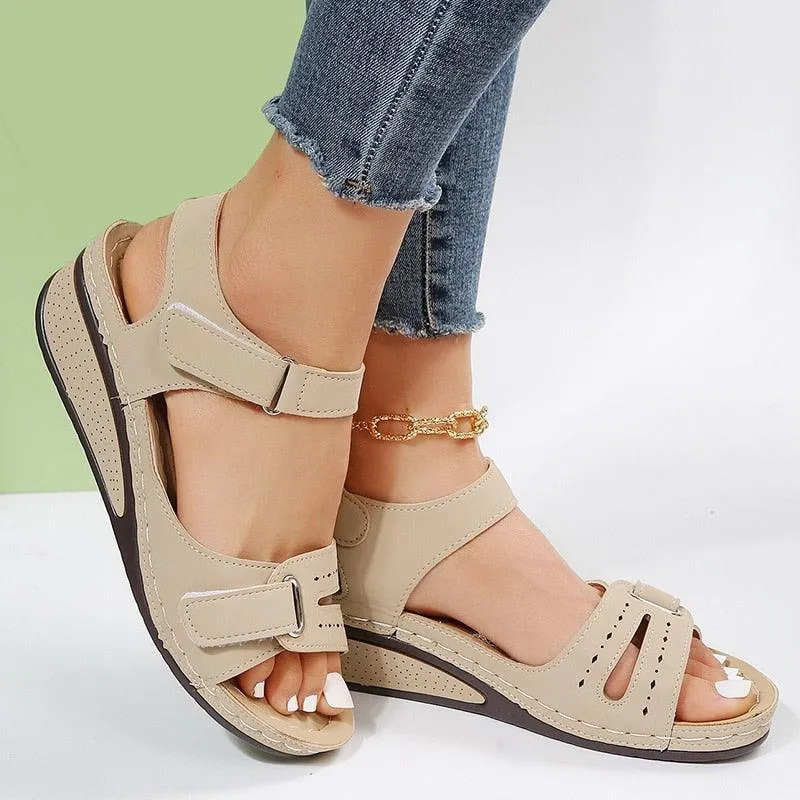 Flap Wedge Sandal Shoes