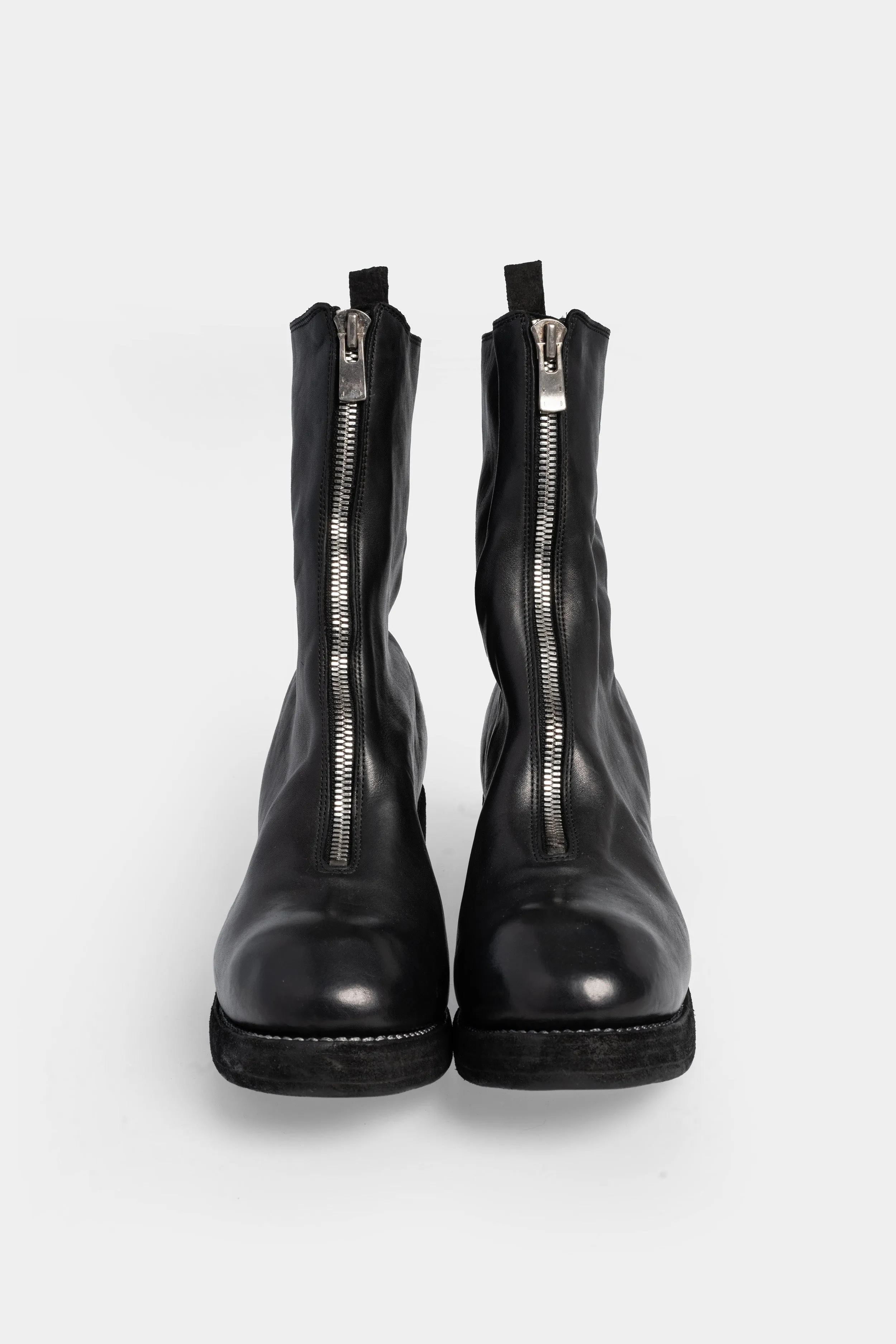 Front zip high top boots | PL2WZ (Double soled)