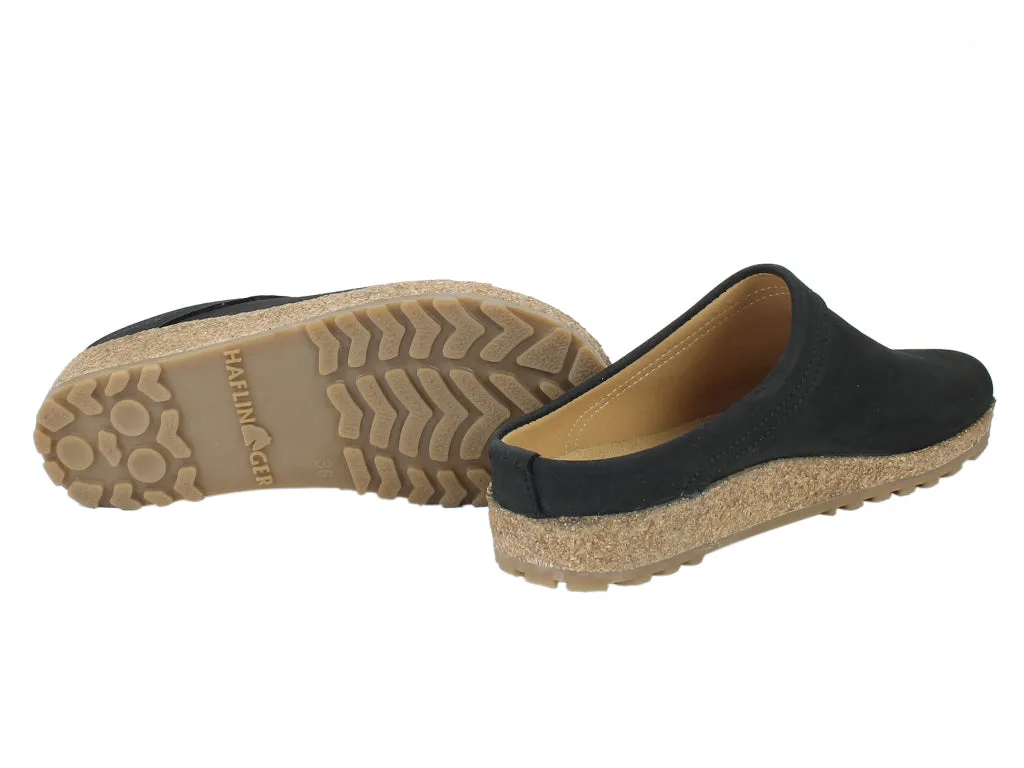 Haflinger Leather Clogs Malmo Black