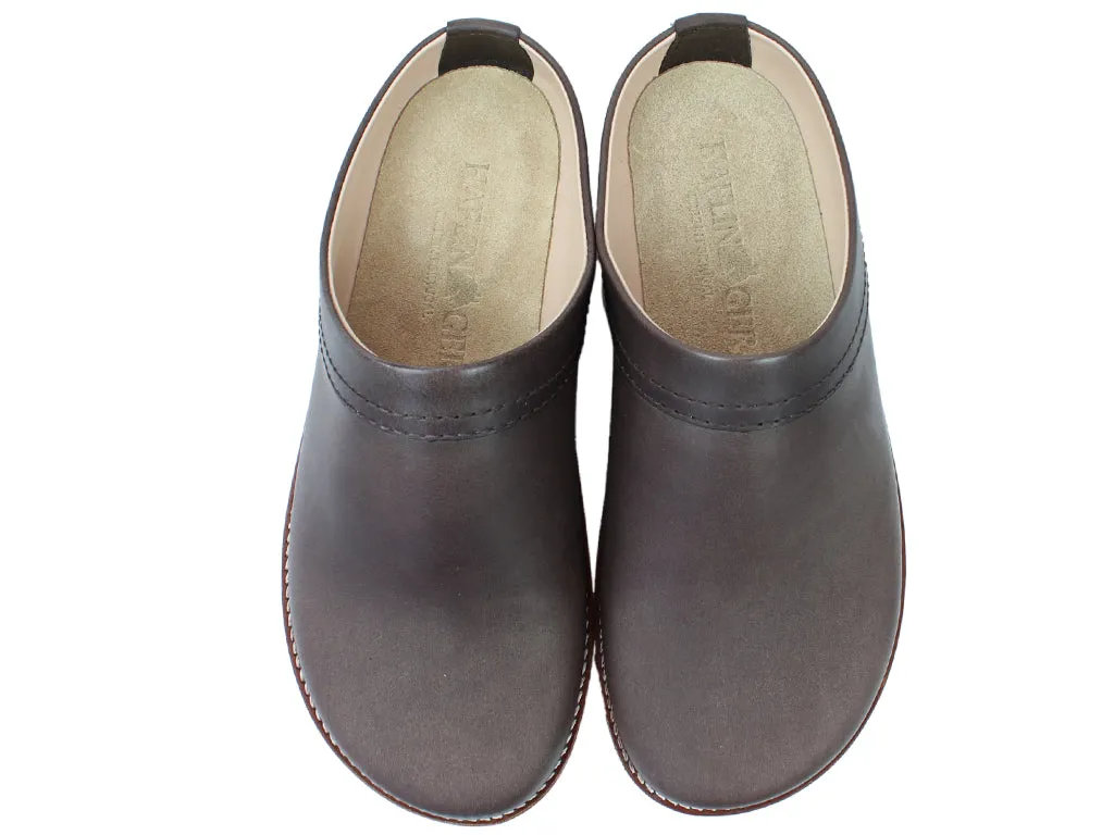 Haflinger Leather Clogs Travel Brown 748