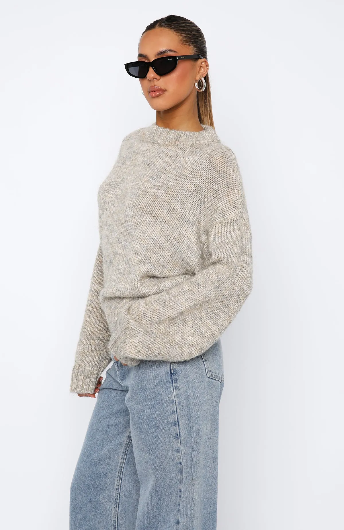 Ice Queen Knit Sweater Peppered Taupe