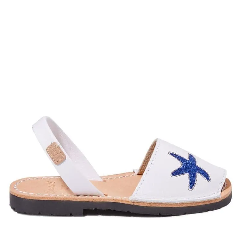 Kids' Basic Leather Menorcan Sandal With Open Toe - Iker 1929