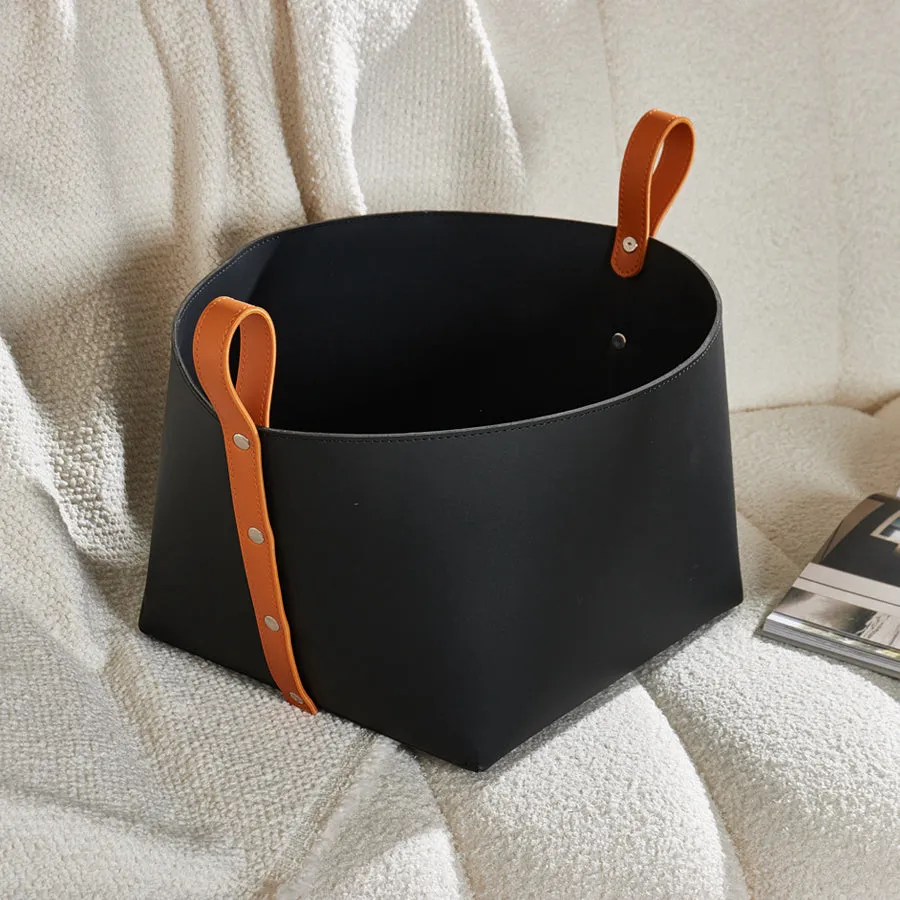 LEATHER BASKET