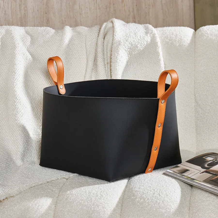 LEATHER BASKET