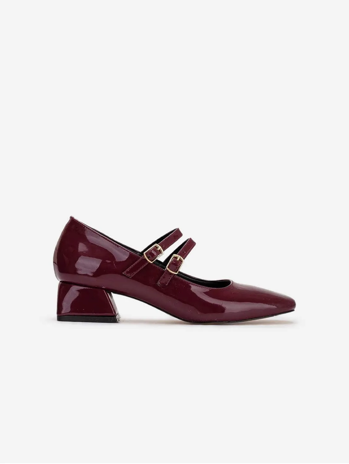 Lizbeth Vegan Leather Mary Jane Shoes | Red Cherry