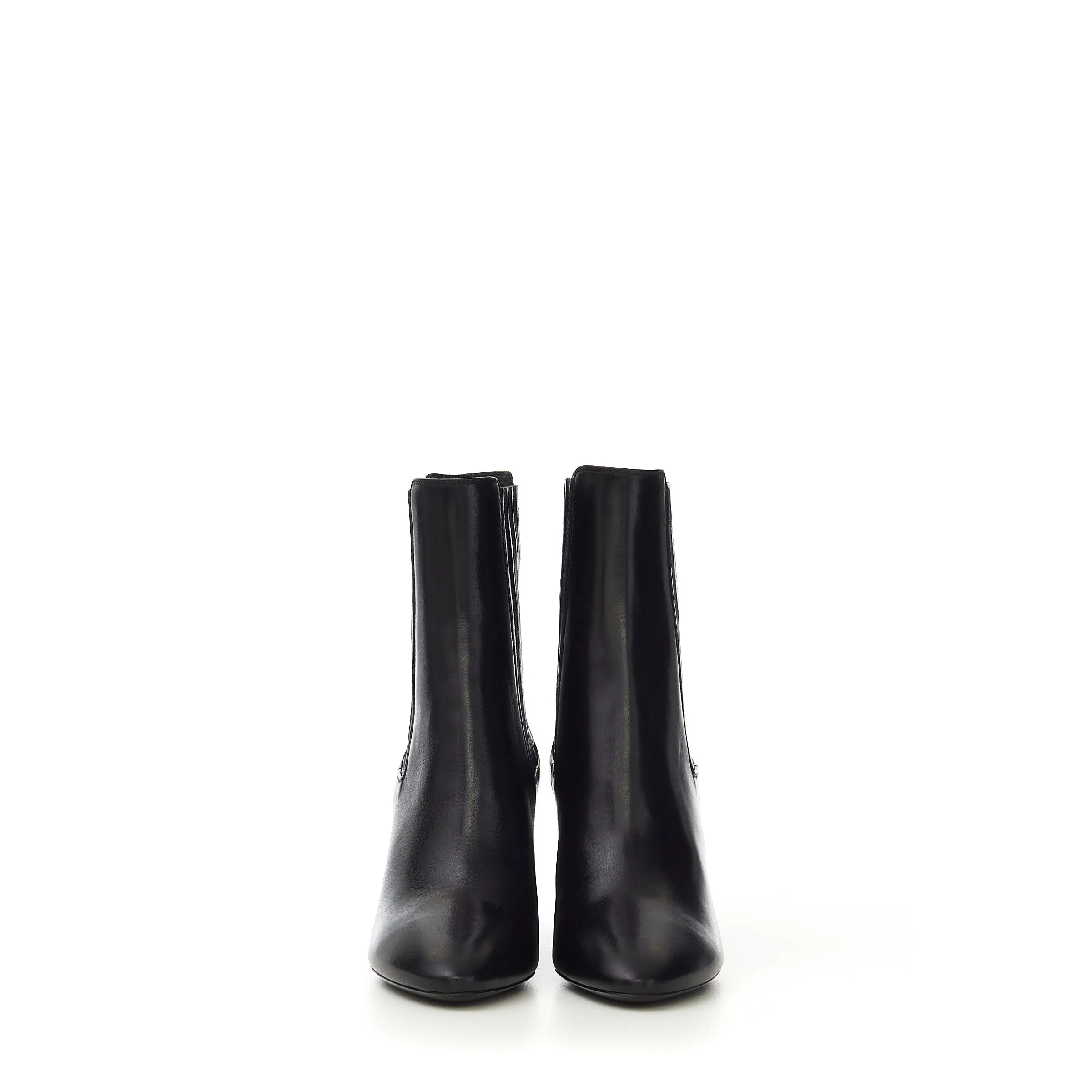 Lou Chelsea Booties In Black Smooth Leather