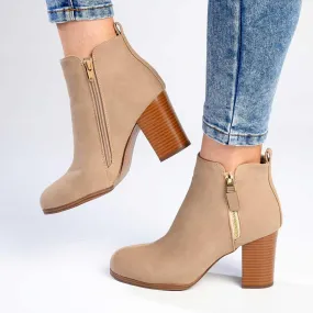 Madison Fern Ankle Boot - Taupe