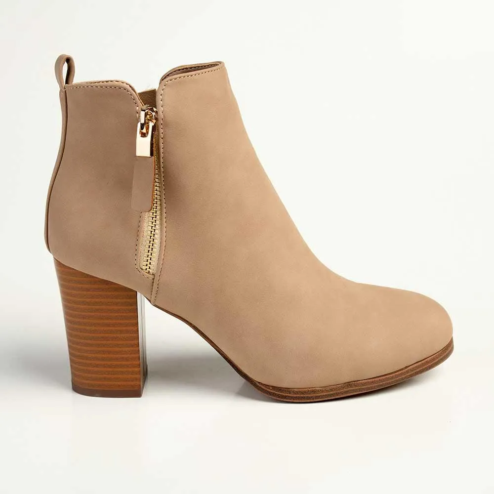 Madison Fern Ankle Boot - Taupe