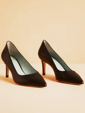 Mara Vegan Pointed Toe High Heel Pumps |  Black