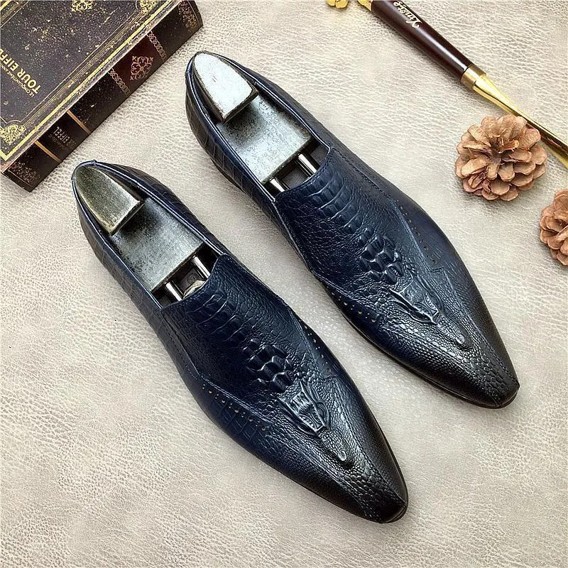 Men  Dress Shoes -  Ucello Pointed Toe Leather Shoes