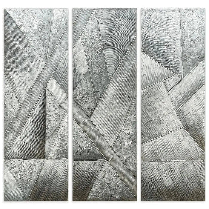 "Diamonds" Textured Metallic HandPainted Wall Art by Martin Edwards