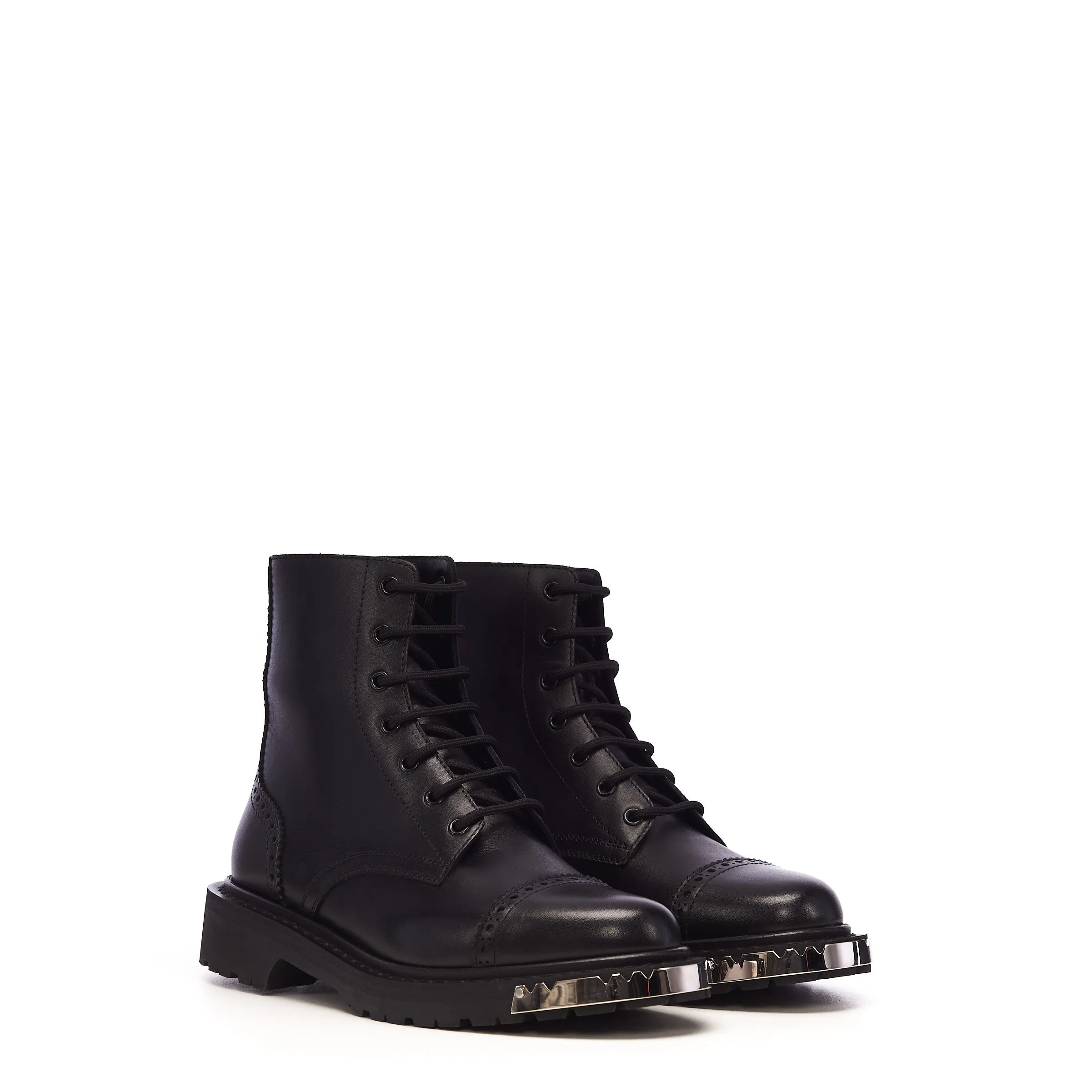 Ranger Lace-up Boot with Protection in Black Shiny Bull Leather