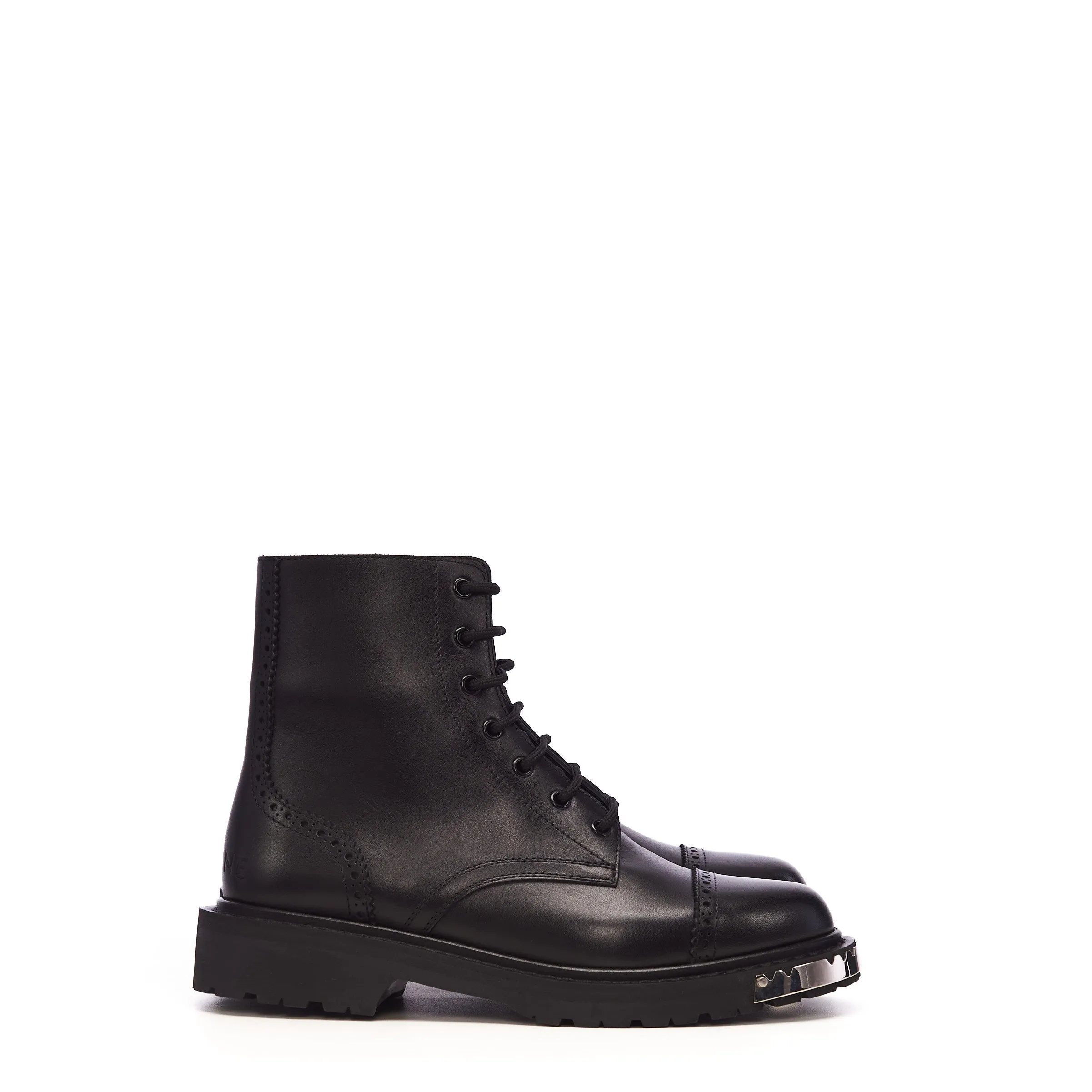 Ranger Lace-up Boot with Protection in Black Shiny Bull Leather