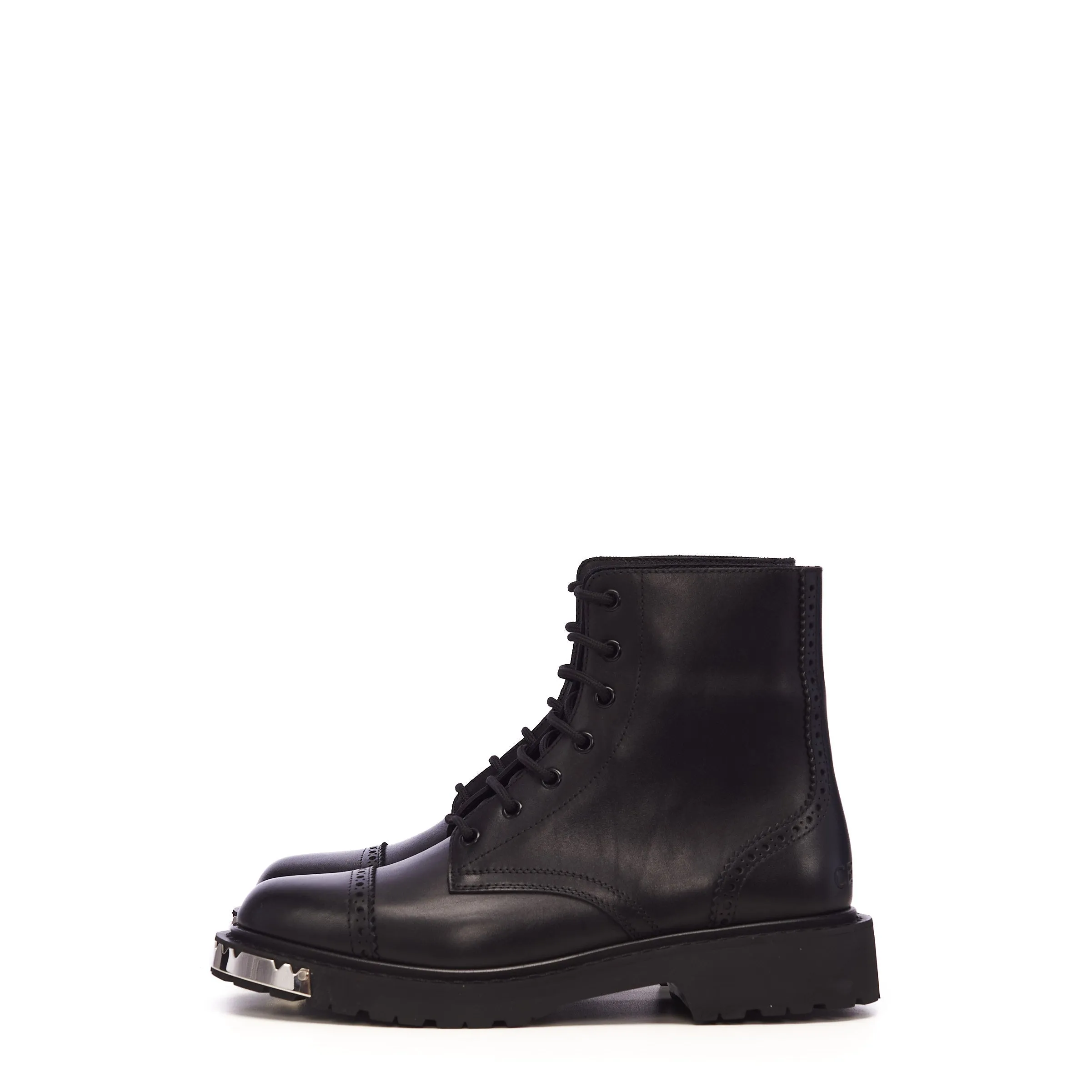 Ranger Lace-up Boot with Protection in Black Shiny Bull Leather