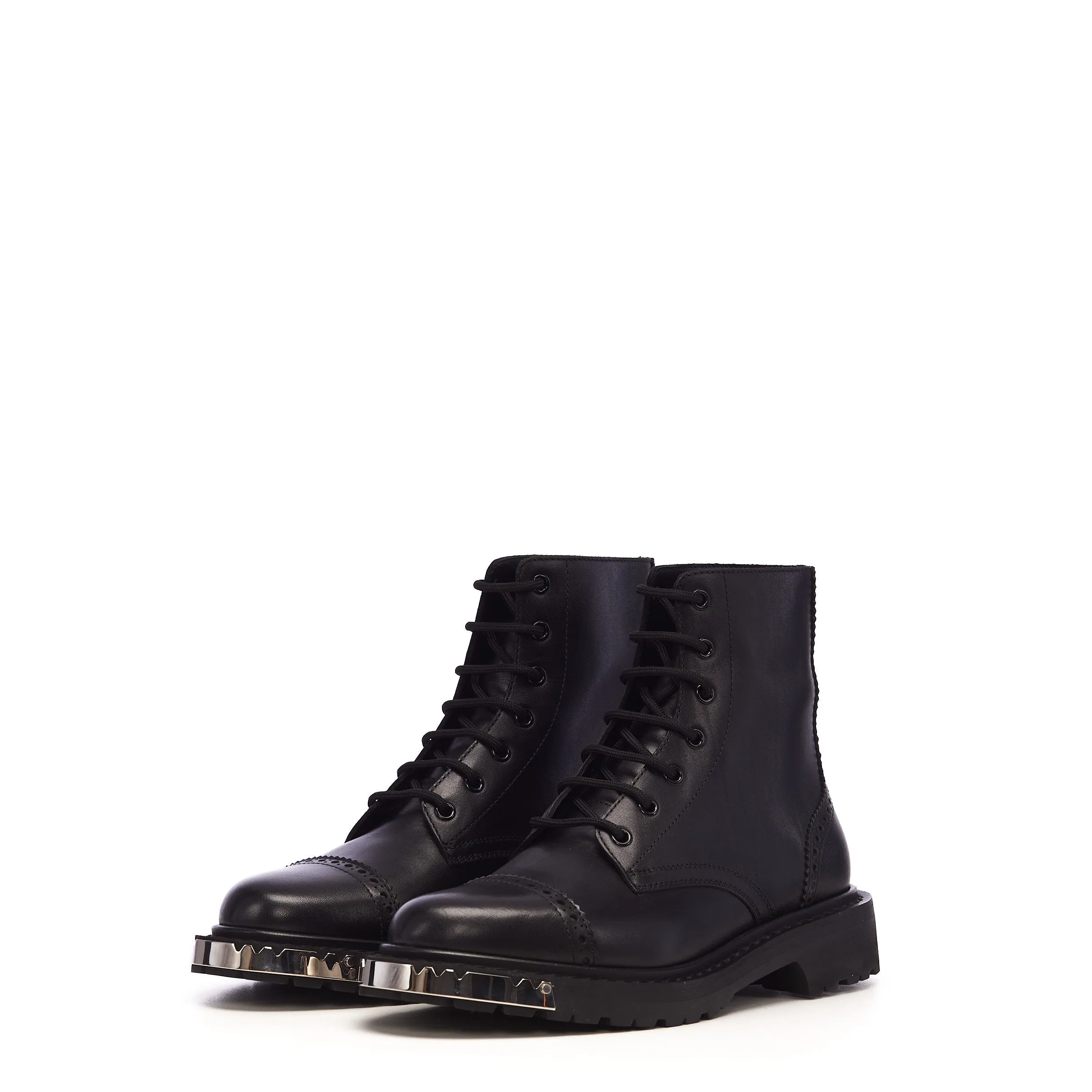 Ranger Lace-up Boot with Protection in Black Shiny Bull Leather