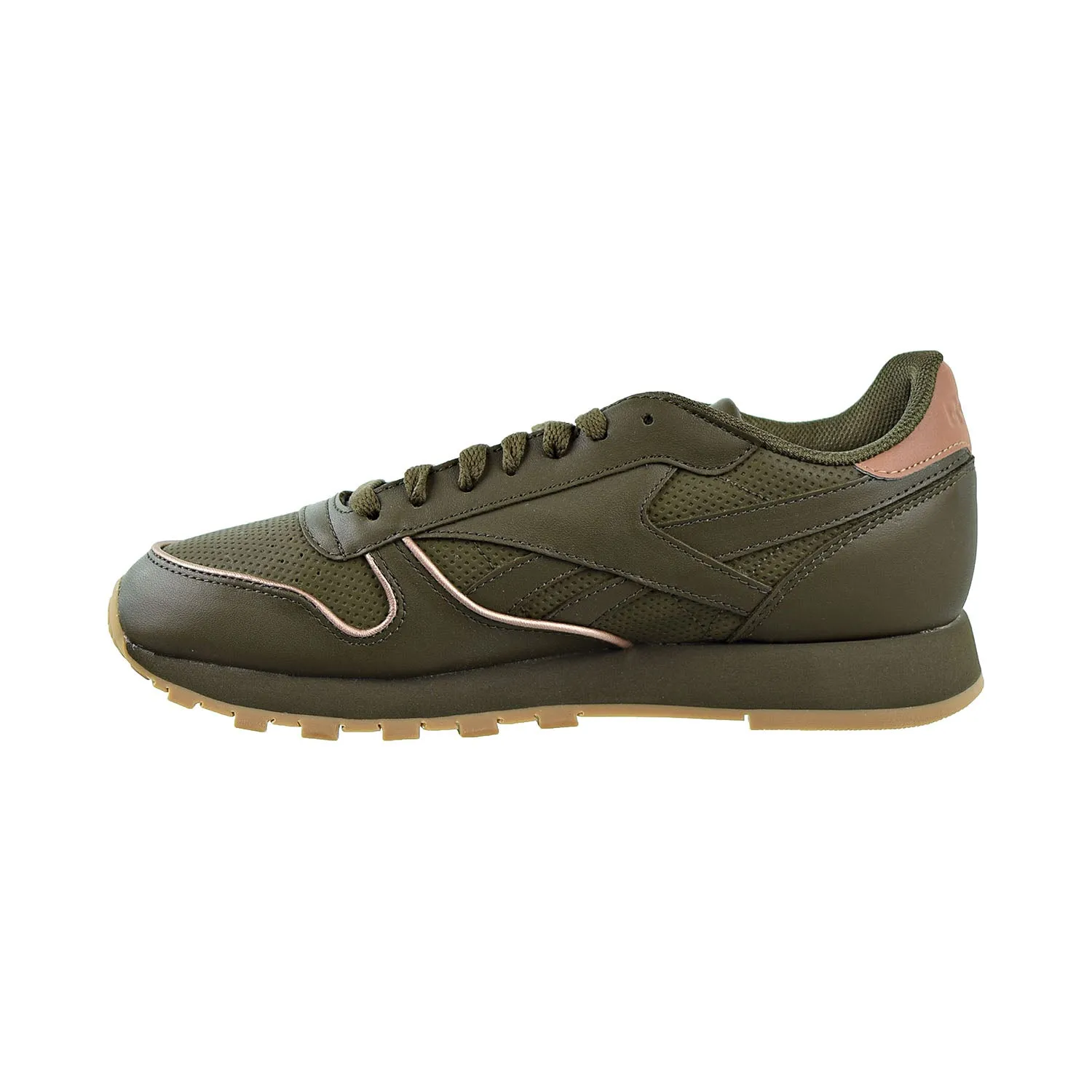 Reebok Classic Leather Men's Shoes Army Green/Rose Gold/Gum